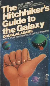 The Hitchhikers Guide to the Galaxy Douglas Adams Book Cover