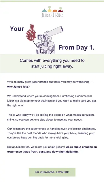 Why Juiced Rite Welcome Series Email mobile Cropped